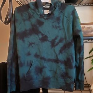 Zine tie dye Hoodie Womens Large